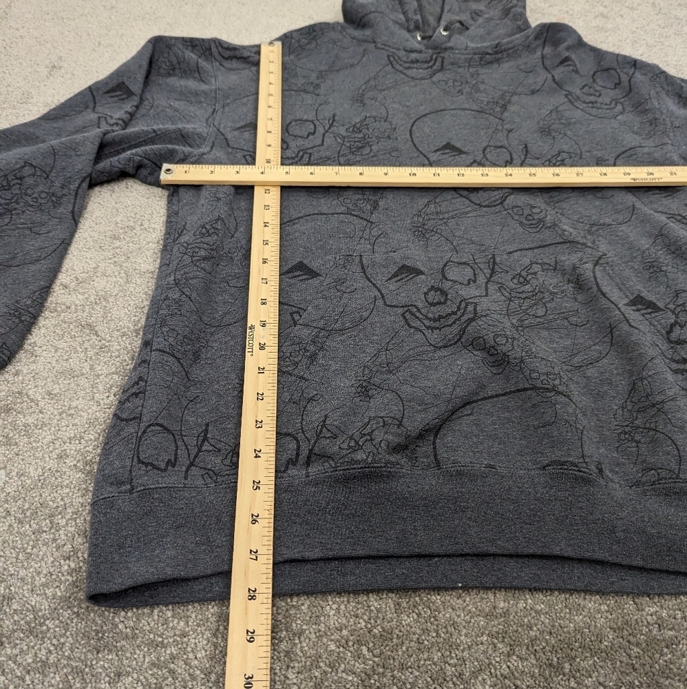 Emerica Men's Skull Print Cowl Neck Sweater - approximate size L - Picture 3 of 5